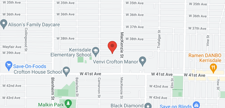 map of 2946 W 39TH AVENUE